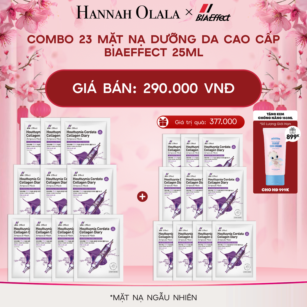  DEAL 1: COMBO 23 MẶT NẠ DƯỠNG DA CAO CẤP BIAEFFECT 25ML 