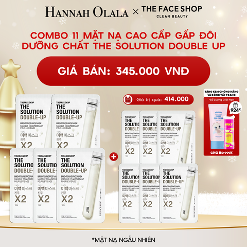  A253_DEAL 4: COMBO 11 MẶT NẠ CAO CẤP GẤP ĐÔI DƯỠNG CHẤT THE SOLUTION DOUBLE UP 