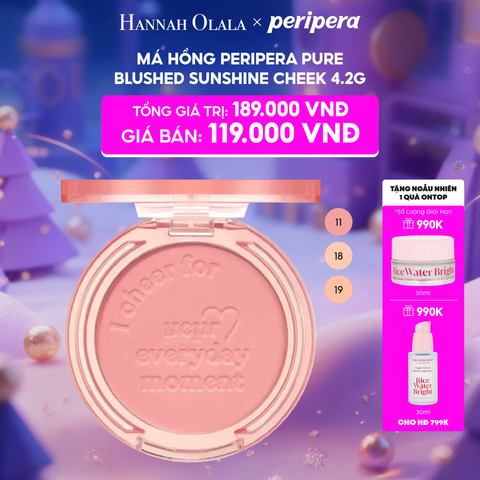  E95_DEAL 2: MÁ HỒNG PERIPERA PURE BLUSHED SUNSHINE CHEEK 42G 
