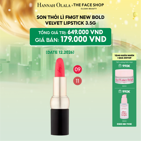  E100_DEAL 10: [DATE 12.2026] SON THỎI LÌ FMGT NEW BOLD VELVET LIPSTICK 35G 