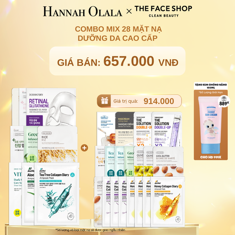  DEAL 3: COMBO MIX 28 MẶT NẠ DƯỠNG DA CAO CẤP 