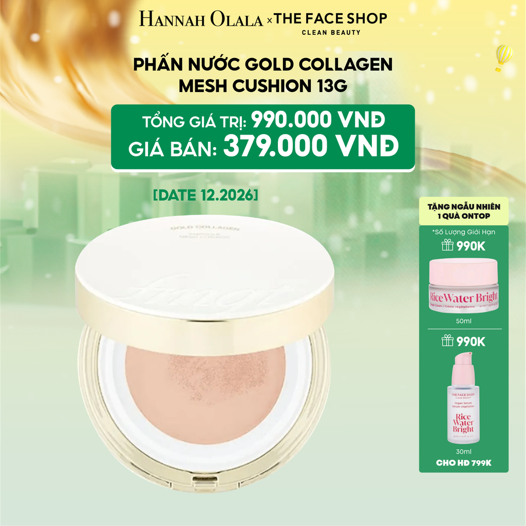  E108_DEAL 15: [DATE 12.2026] [FMGT] PHẤN NƯỚC GOLD COLLAGEN MESH CUSHION 13G 
