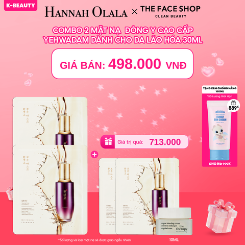  DEAL 10: COMBO 2 MẶT NẠ ĐÔNG Y CAO CẤP YEHWADAM DÀNH CHO DA LÃO HÓA 30ML 