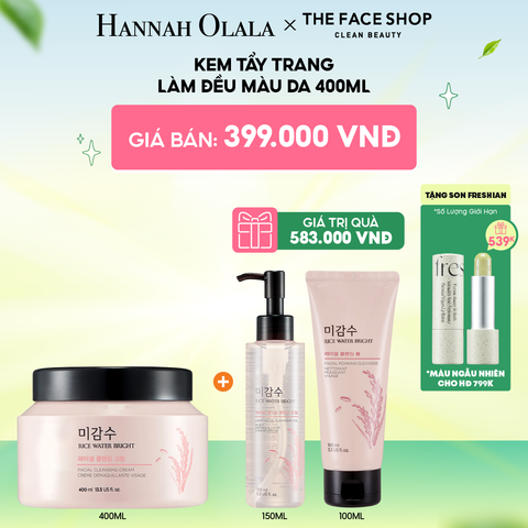 C135_DEAL 5: KEM TẨY TRANG LÀM ĐỀU MÀU DA 400ML 