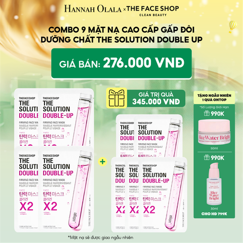  E110_DEAL 3: COMBO 9 MẶT NẠ CAO CẤP GẤP ĐÔI DƯỠNG CHẤT THE SOLUTION DOUBLE UP 