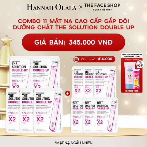  A253_DEAL 4: COMBO 11 MẶT NẠ CAO CẤP GẤP ĐÔI DƯỠNG CHẤT THE SOLUTION DOUBLE UP 
