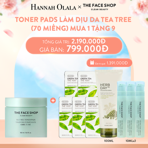  A880_DEAL 4: TONER PADS LÀM DỊU DA TEA TREE (70 MIẾNG) 