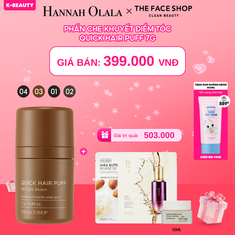  DEAL 5: PHẤN CHE KHUYẾT ĐIỂM TÓC QUICK HAIR PUFF 7G 