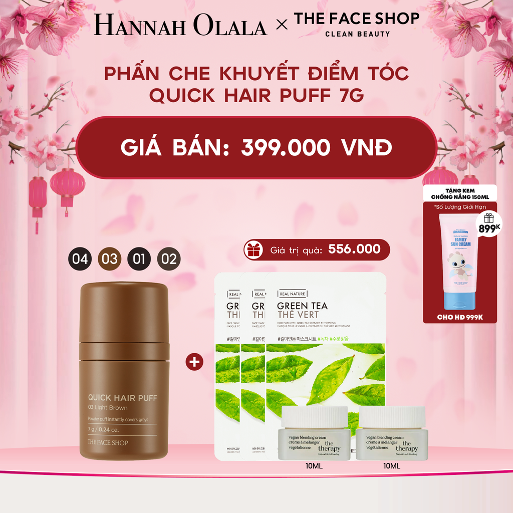  DEAL 4: PHẤN CHE KHUYẾT ĐIỂM TÓC QUICK HAIR PUFF 7G 