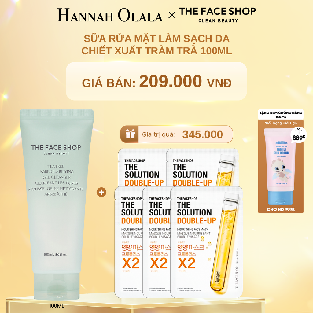  DEAL 7: SỮA RỬA MẶT LÀM SẠCH DA CHIẾT XUẤT TRÀM TRÀ 100ML 