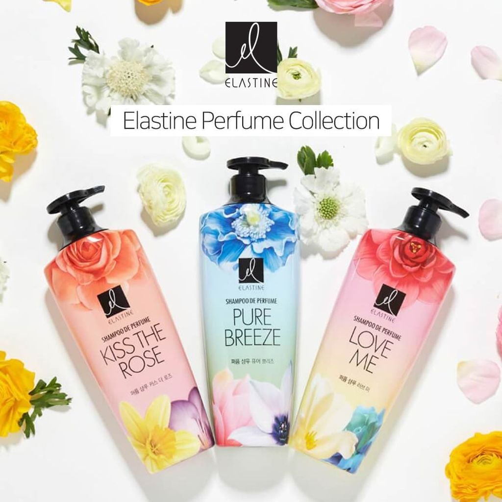  COMBO 02 DẦU GỘI & XẢ ELASTINE DE PERFUME HƯƠNG NƯỚC HOA 600ML 