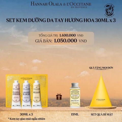  KEM DƯỠNG DA TAY HƯƠNG HOA L'OCCITANE 30ML X3 