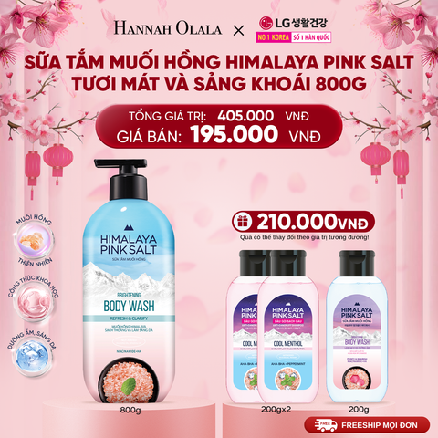  DEAL 30: SỮA TẮM MUỐI HỒNG HIMALAYA PINK SALT TƯƠI MÁT VÀ SẢNG KHOÁI 800G 