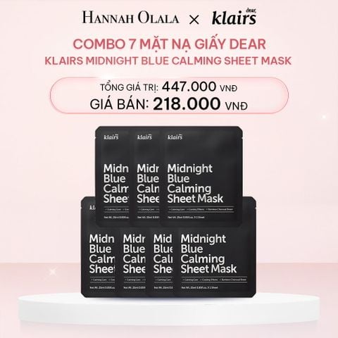  E765_DEAL 3: COMBO 7 MẶT NẠ GIẤY MIDNIGHT BLUE CALMING SHEET MASK (25ML X 7) 