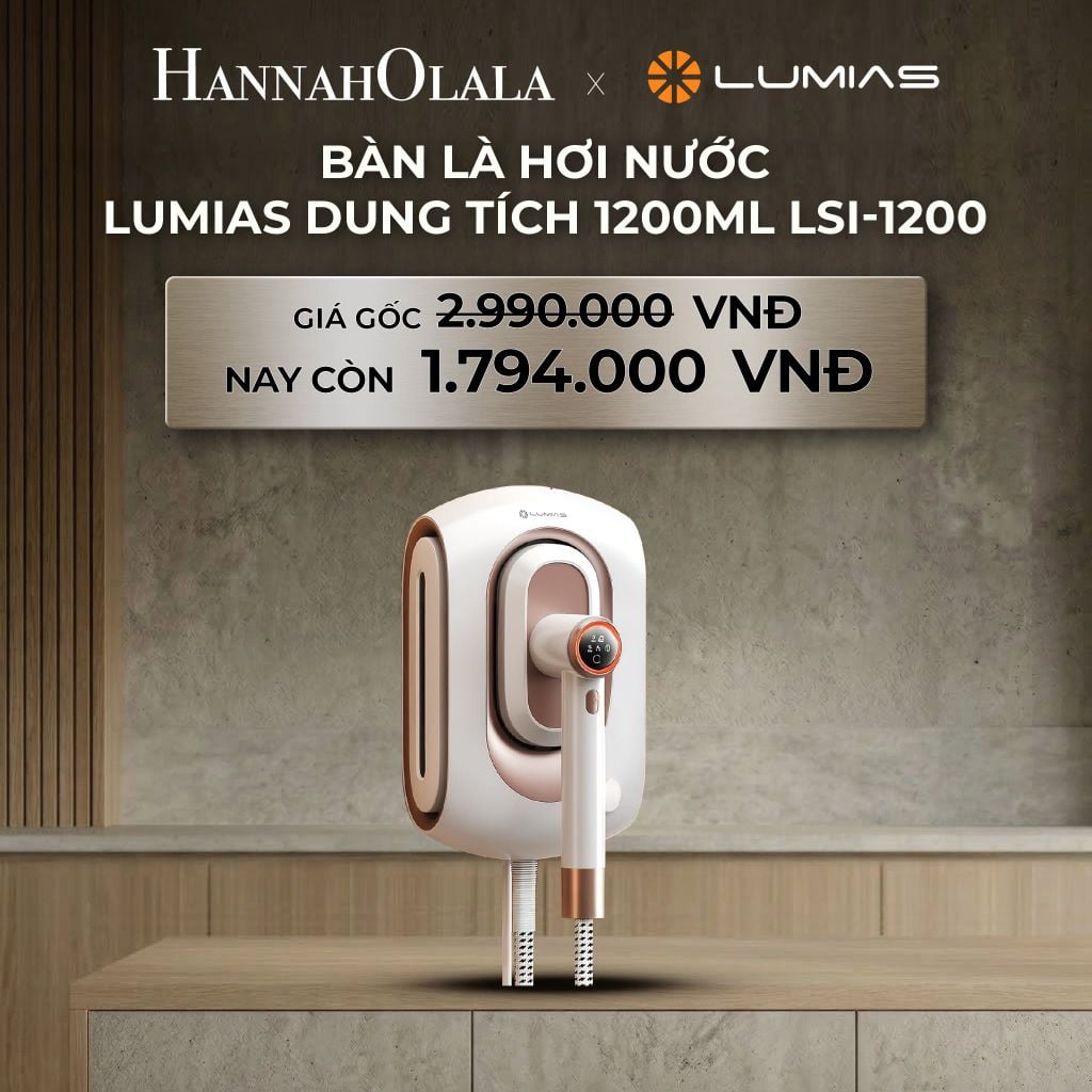  DEAL 29: BÀN LÀ HƠI NƯỚC LUMIAS DUNG TÍCH 1200ML LSI-1200 (WHITE - ROSE) 