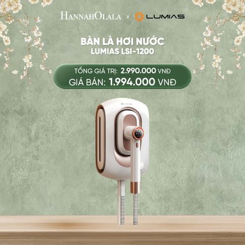  DEAL 29: BÀN LÀ HƠI NƯỚC LUMIAS DUNG TÍCH 1200ML LSI-1200 (WHITE - ROSE) 