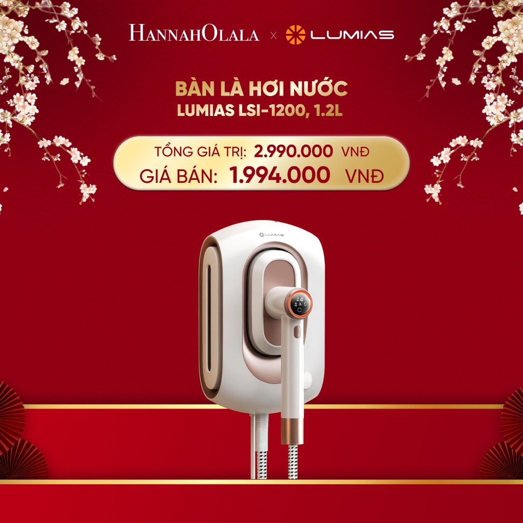  DEAL 30: BÀN LÀ HƠI NƯỚC LUMIAS DUNG TÍCH 1200ML LSI-1200 (WHITE - ROSE) 
