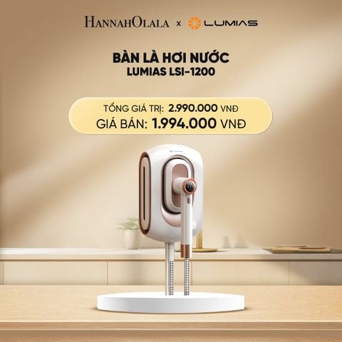 DEAL 33: BÀN LÀ HƠI NƯỚC LUMIAS DUNG TÍCH 1200ML LSI-1200 (WHITE - ROSE) 