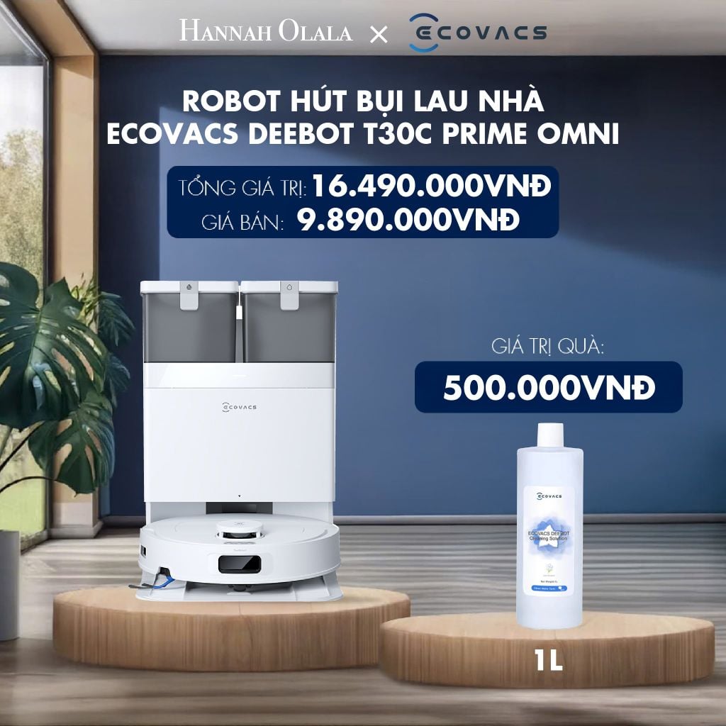  [FLASHSALE] ROBOT HÚT BỤI LAU NHÀ ECOVACS DEEBOT T30C PRIME OMNI (NEW) - DEAL 4 