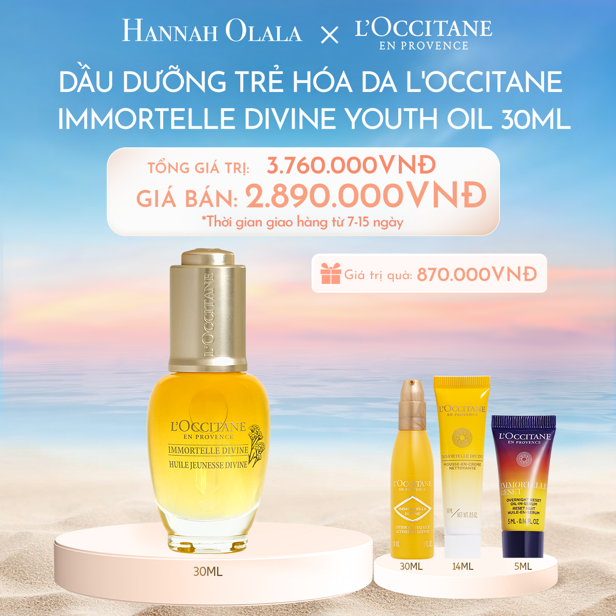  C1113_DEAL 5: DẦU DƯỠNG TRẺ HÓA DA L'OCCITANE IMMORTELLE DIVINE YOUTH OIL 30ML 