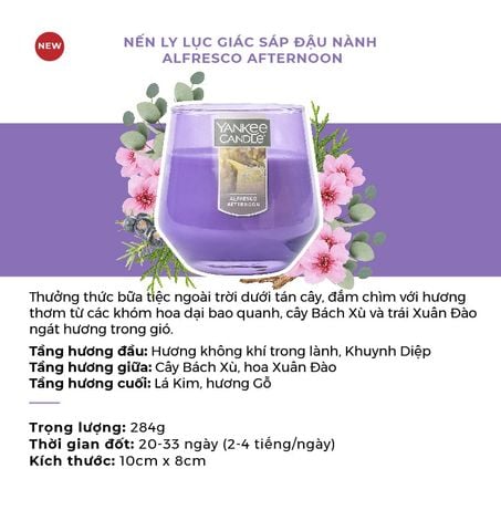  DEAL 8: MUA 3 NẾN LY LỤC GIÁC SÁP ĐẬU NÀNH YANKEE CANDLE 284G 