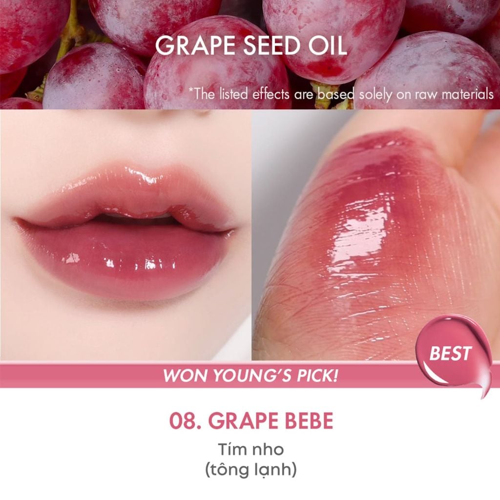  SON DƯỠNG BÓNG THUẦN CHAY AMUSE BEBE TINT 3.8G 