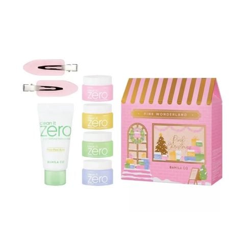  DEAL 2: [PHIÊN BẢN PINK WONDERLAND] BỘ SÁP TẨY TRANG BANILA CO CLEAN IT ZERO (7ML*4 +15ML +2EA) 