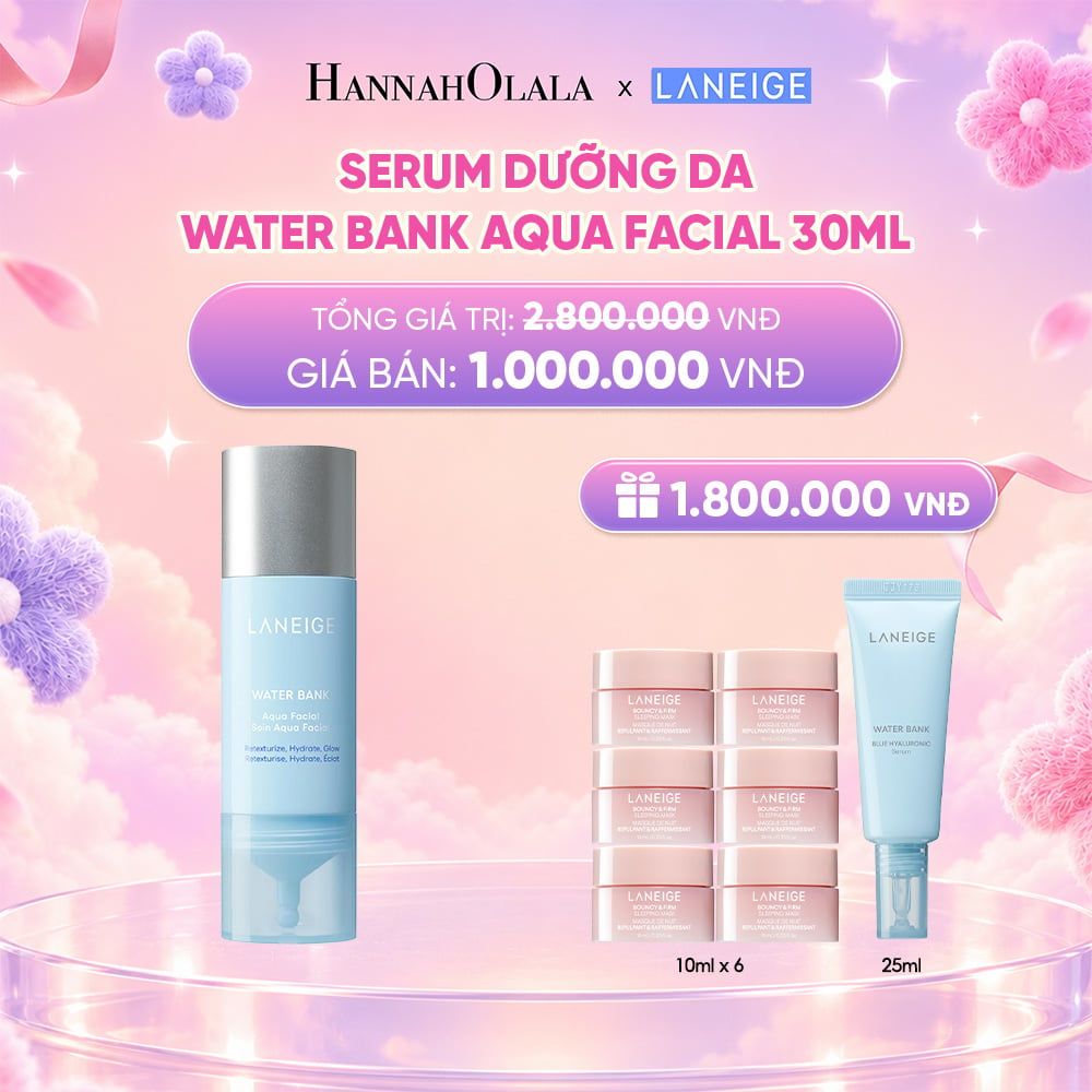  DEAL 17: MỚI - SERUM DƯỠNG DA CẤP ẨM LANEIGE WATER BANK AQUA FACIAL 30ML_ A69 