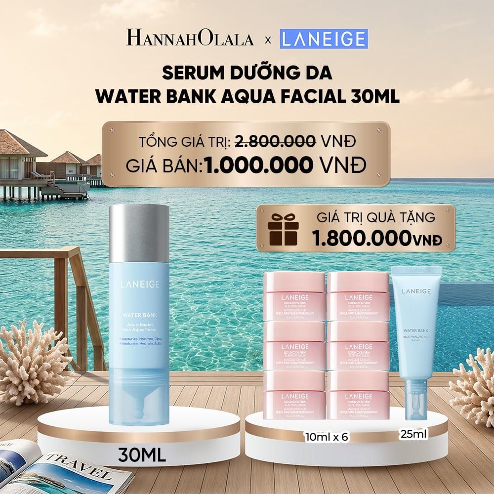  MỚI - LANEIGE WATER BANK AQUA FACIAL 30ML_ D1231 