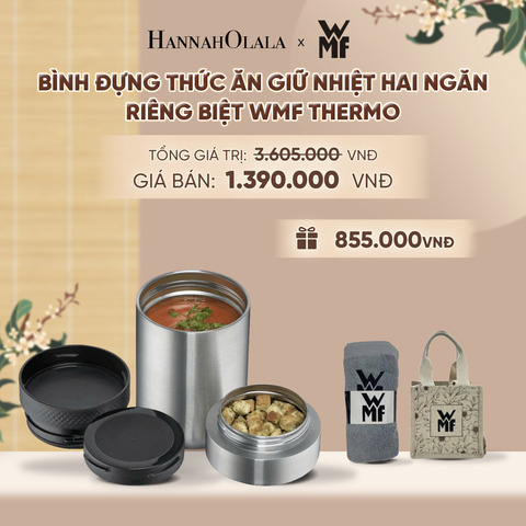 BÌNH ĐỰNG THỨC ĂN GIỮ NHIỆT HAI NGĂN RIÊNG BIỆT WMF THERMO DUNG TÍCH - A1625 