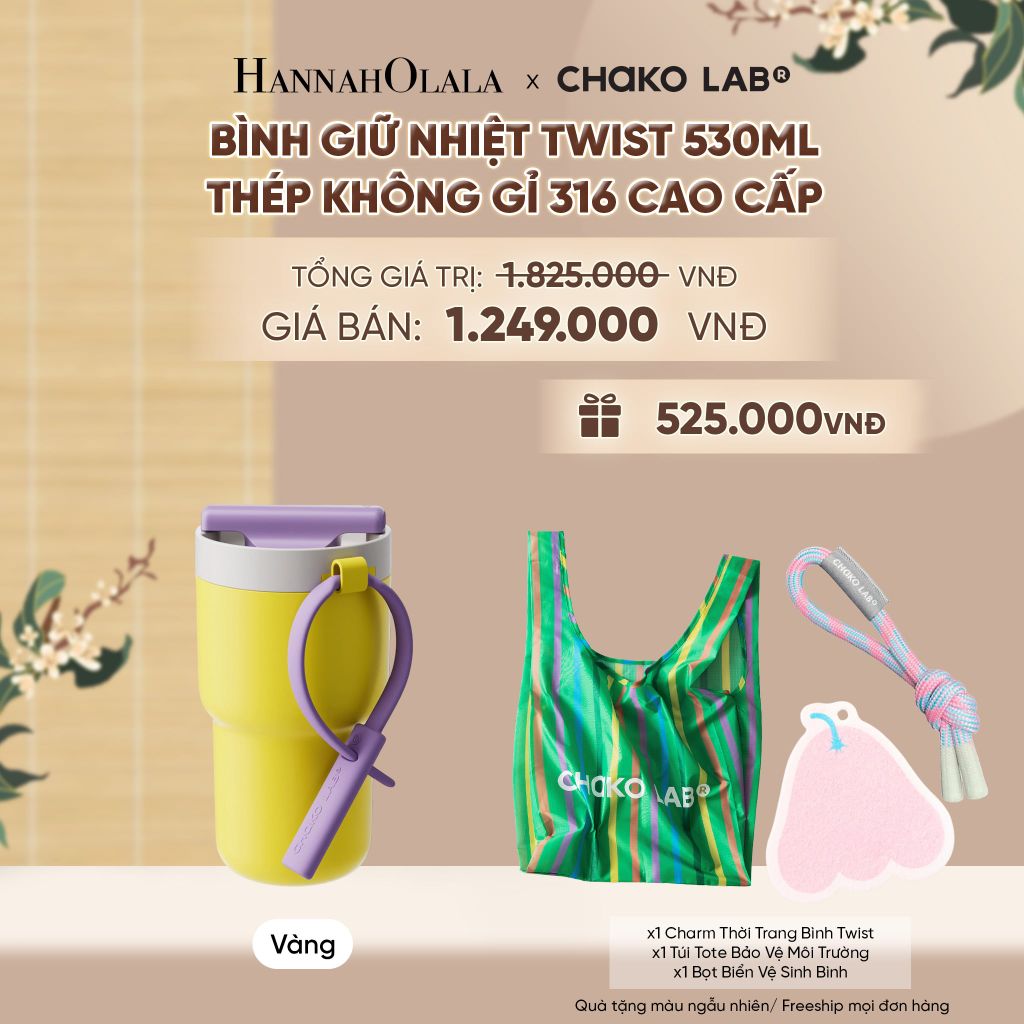  BÌNH GIỮ NHIỆT TWIST 530ML THÉP KHÔNG GỈ 316 CAO CẤP - A2391 