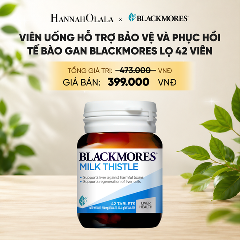  VIÊN UỐNG HỖ TRỢ BẢO VỆ VÀ PHỤC HỒI TẾ BÀO GAN BLACKMORES MILK THISTLE LỌ 42 VIÊN 
