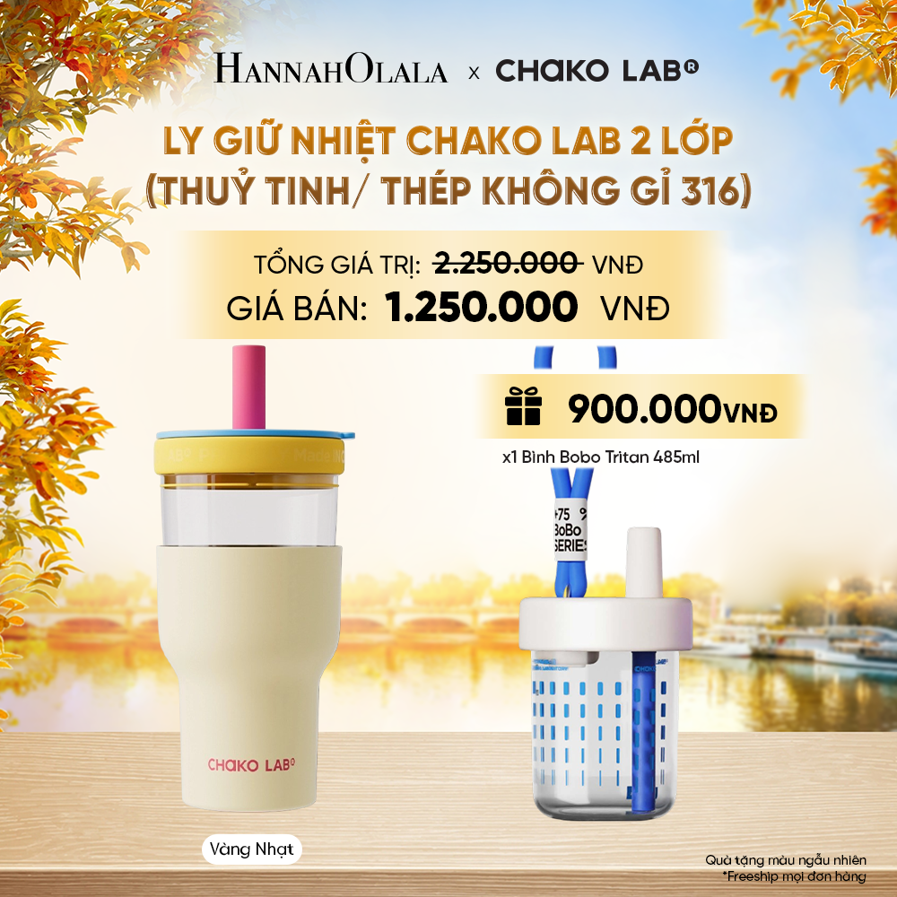  LY GIỮ NHIỆT CHAKO LAB 2 LỚP (THUỶ TINH/ THÉP KHÔNG GỈ 316) - E276 