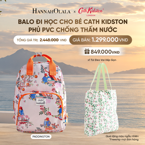  BALO ĐI HỌC CHO BÉ CATH KIDSTON PHỦ PVC CHỐNG THẤM NƯỚC 