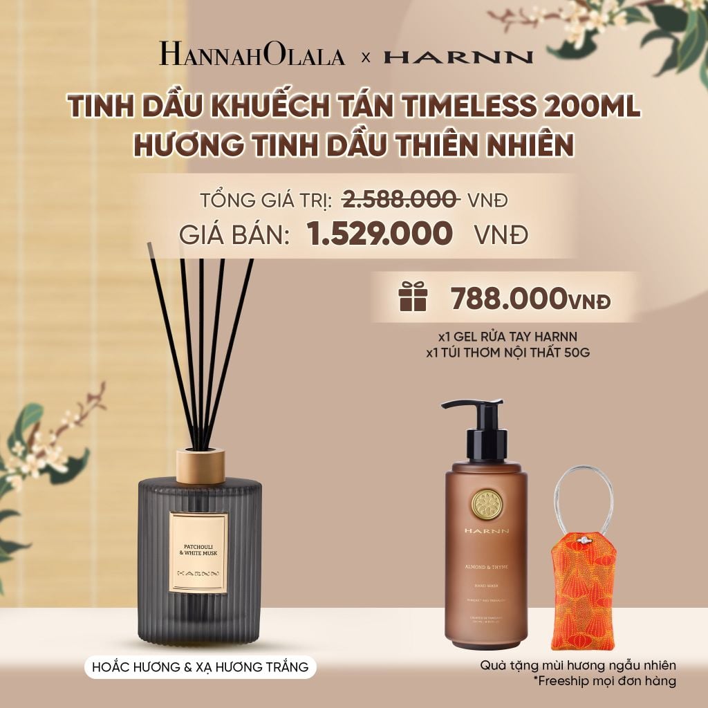  [HARNN NEW COLLECTION] TINH DẦU KHUẾCH TÁN TIMELESS 200ML HƯƠNG TINH DẦU THIÊN NHIÊN NÂNG TẦM KHÔNG GIAN SỐNG - A2359 