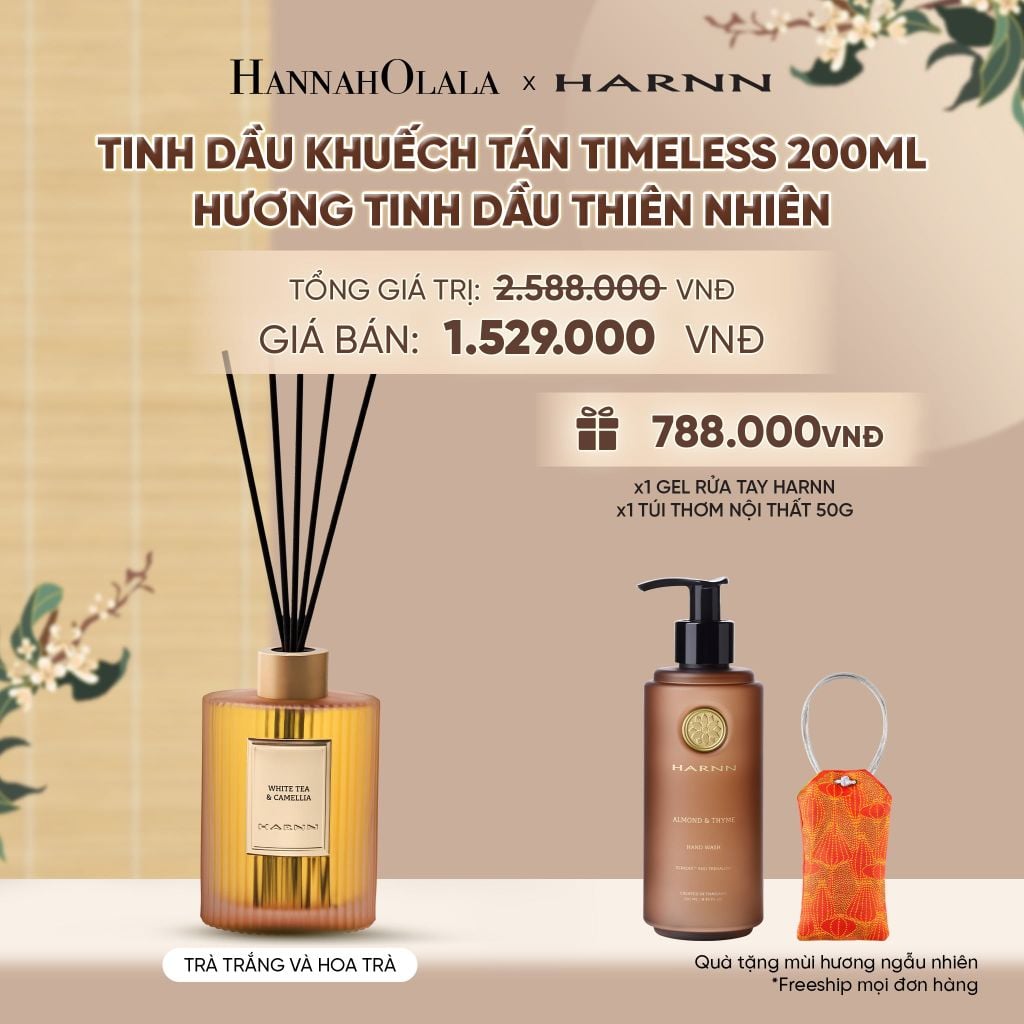 [HARNN NEW COLLECTION] TINH DẦU KHUẾCH TÁN TIMELESS 200ML HƯƠNG TINH DẦU THIÊN NHIÊN NÂNG TẦM KHÔNG GIAN SỐNG - A2359 