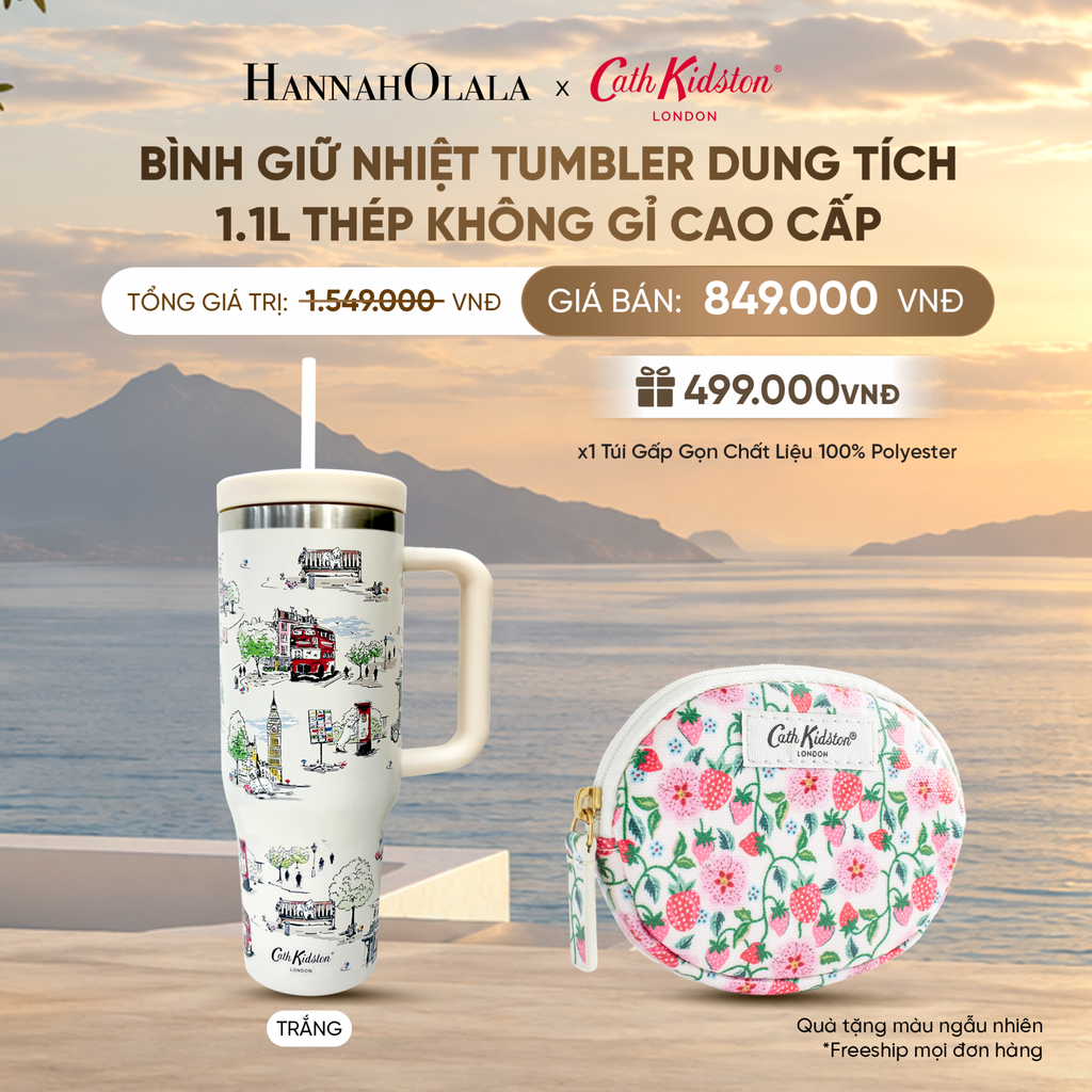  BÌNH GIỮ NHIỆT TUMBLER CATH KIDSTON DUNG TÍCH 1.1L THÉP KHÔNG GỈ CAO CẤP 