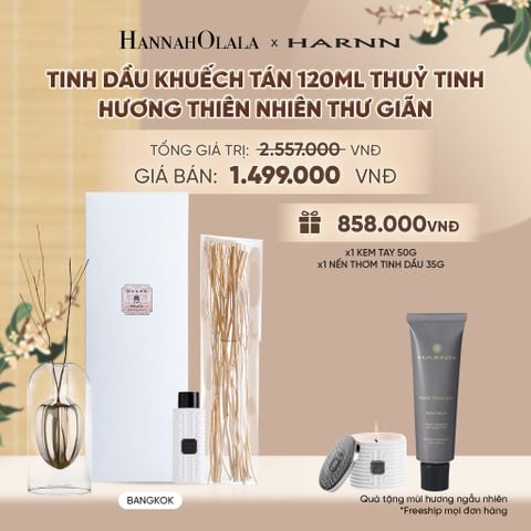  TINH DẦU KHUẾCH TÁN 120ML THUỶ TINH HƯƠNG THIÊN NHIÊN THƯ GIÃN KHÔNG GIAN SỐNG - A2352 