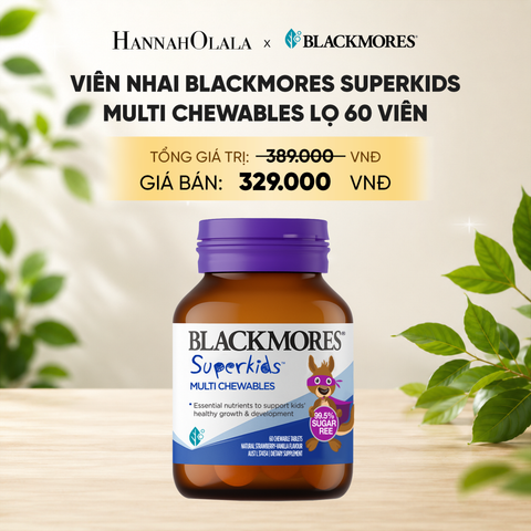  VIÊN NHAI BLACKMORES SUPERKIDS MULTI CHEWABLES ÚC (LỌ 60 VIÊN) 