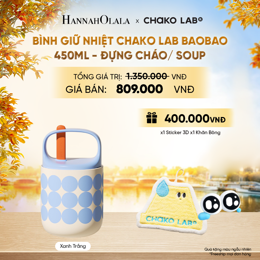  BÌNH GIỮ NHIỆT CHAKO LAB BAOBAO 450ML - ĐỰNG CHÁO/ SOUP - E279 