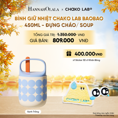  BÌNH GIỮ NHIỆT CHAKO LAB BAOBAO 450ML - ĐỰNG CHÁO/ SOUP - E279 