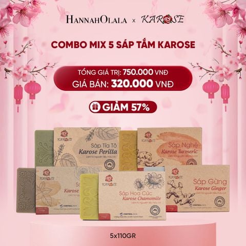  DEAL 16: COMBO MIX 5 SÁP TẮM KAROSE (5X110GR) 
