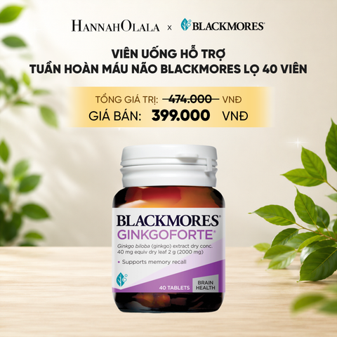  VIÊN UỐNG HỖ TRỢ TUẦN HOÀN MÁU NÃO BLACKMORES GINKGOFORTE LỌ 40 VIÊN 