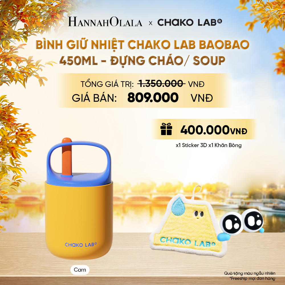  BÌNH GIỮ NHIỆT CHAKO LAB BAOBAO 450ML - ĐỰNG CHÁO/ SOUP - E279 