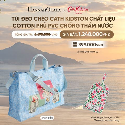  TÚI ĐEO CHÉO CATH KIDSTON CHẤT LIỆU COTTON PHỦ PVC CHỐNG THẤM NƯỚC 