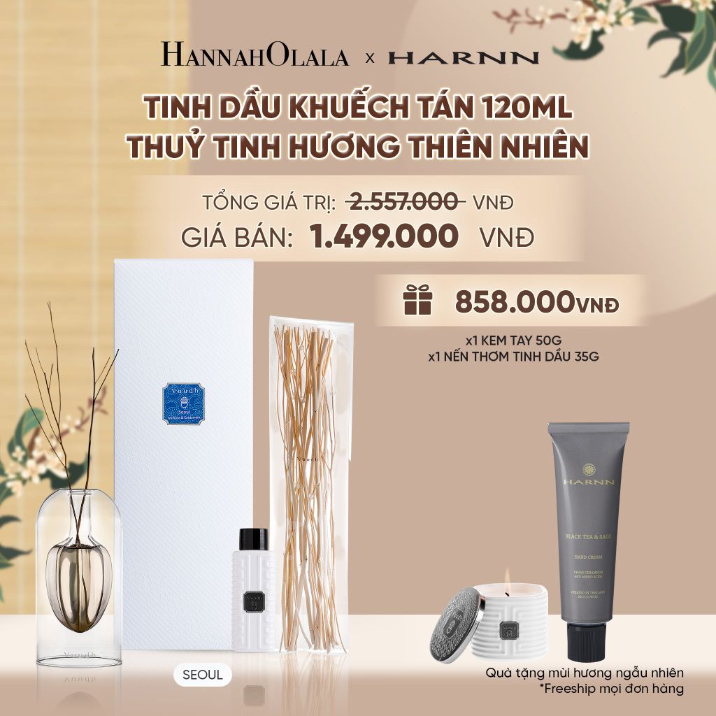  TINH DẦU KHUẾCH TÁN 120ML THUỶ TINH HƯƠNG THIÊN NHIÊN THƯ GIÃN KHÔNG GIAN SỐNG - A2352 