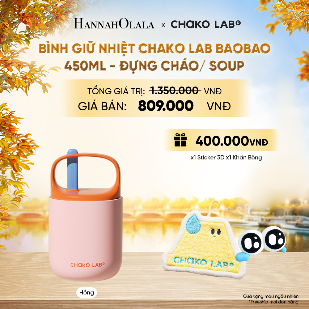  BÌNH GIỮ NHIỆT CHAKO LAB BAOBAO 450ML - ĐỰNG CHÁO/ SOUP - E279 