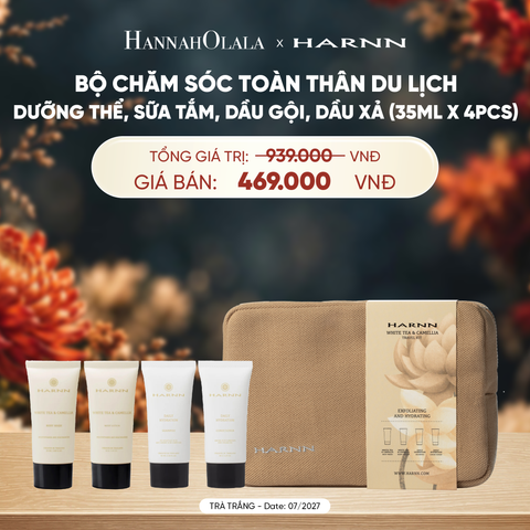  [SALE CẬN DATE] BỘ CHĂM SÓC TOÀN THÂN DU LỊCH - DƯỠNG THỂ, SỮA TẮM, DẦU GỘI, DẦU XẢ (35ml x 4pcs) - A4091 