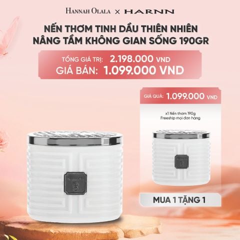  DEAL 13: [MUA 1 TẶNG 1] NẾN THƠM TINH DẦU THIÊN NHIÊN - NÂNG TẦM KHÔNG GIAN SỐNG 190GR 