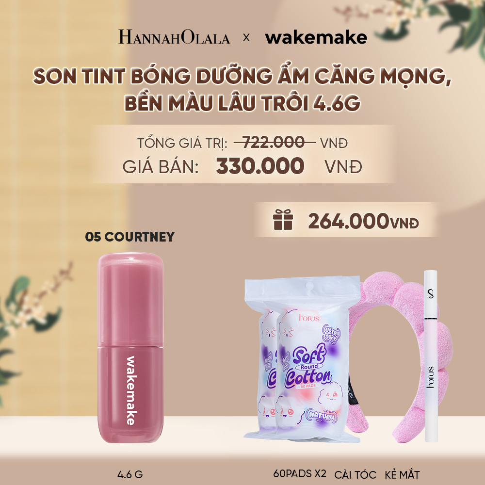  SON TINT BÓNG WAKEMAKE WATERFUL GLOW TINT DƯỠNG ẨM CĂNG MỌNG, BỀN MÀU LÂU TRÔI - A1108 
